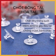 Transparent silicone earring pin