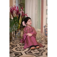 CAT TUONG girls' ao dai set, CNY ao dai, modern ao dai for children CNY 2026 - black - Ngoc Diep ao 