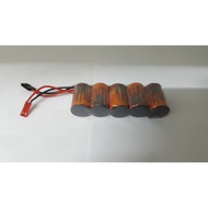 VB Power 1600mAh 6V 2/3A Receiver or Transmitter Battery (Straight Type)