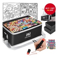 A Set of 262 Double-ended Touch Markers, Special Watercolor Pens, Professional Painting Set