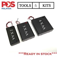 AA Battery Holder Box Case with Wire Leads ON/OFF Button for 2AA/3AA/4AA Battery [Pemegang Batteri d
