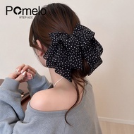 [Bestseller][POMELO RTEP ACC]Klip rambut retro Perancis dengan corak polka dot untuk wanita, aksesor
