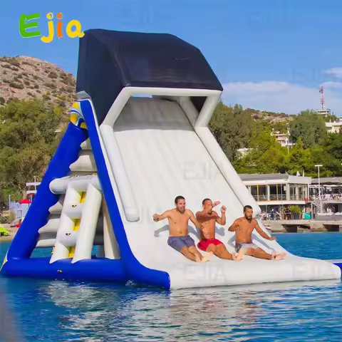 23ft/7m Giant Commercial Grade Water Slide/lake Inflatable Floating Water Park Trampoline Water Tria