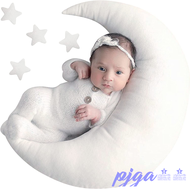 [pjga] Baby posiert Kissen Neugeborenen Fotografie Requisiten niedlichen Baby Hut bunte Bohnen Mond Sterne Fotoshooting-Set für Neugeborene Geschenke