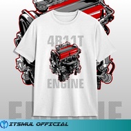 MESIN KATUN Mitsubishi Lancer Evolution Engine 4B11T IM02(2) Combed Cotton T-Shirt