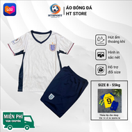 Quần Áo Bóng Đá - Bộ Quần Áo Đá Bóng Trẻ Em Đội tuyển Anh Euro 2024 Size 8-55kg -In Tên Số Theo Yêu 