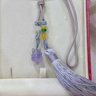 MewGems-Ngọc bội hồ ly 9 đuôi đá Flourite thiên nhiên vô cùng dễ thương