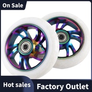 2Pcs 110mm Scooter Wheels Accessories Aluminum Wear-Resistant PU Stunt Scooter Parts Kick Scooter Ac