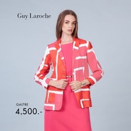 Guy Laroche Jacket Light Linen Red Logo แจ็คเก็ต โอเวอร์ไซส์ ทรงหลวม แดง GAI7RE