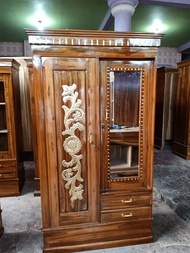 lemari kayu jati 2 pintu