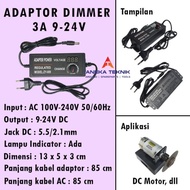 Adjustable Power Adapter Dimmer 3A AC - DC 9 - 24V Dimmer Adapter/ 12V 3A Power Adapter