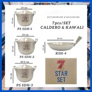✟ ◳ ✯ RADMALL [7PCS]  High Quality Aluminum Kaldero & Kawali / Pot & Pan Cookware 7PCS/1SET