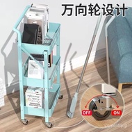 Kitchen Shelf Floor Multi-Layer Foldable Household Trolley Storage Rack Vegetable Basket Multi-Function Trolley