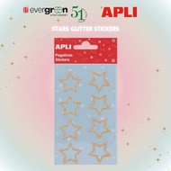 [SG] Apli Stars Glitter Stickers [Evergreen Stationery]