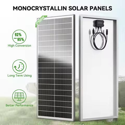 WERCHTAY 200W 12V 12BB Monocrystalline Solar Panel Kit for Deep Cycle Battery on RV Marine Boat Roof