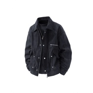 Corduroy Worker Jacket Men Lapel Jacket Jacket Top Cross-HH & YY