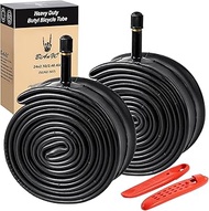 2 PCS 24 Inch Heavy Duty 24x2.10/2.40 Bike Tubes AV32MM Schrader Valve 52/62-507 Inner Tubes Compati