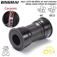 LINGMAI BB386 Bicycle BB Hollow Core Center Axle (Pressed BB – Ceramic Bearings) Bottom Bracket