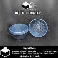 Besek ceting expo Biru ISI 12 PCS wakul keranjang plastik telur syukuran hajatan slametan