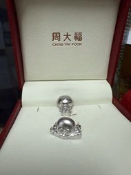 周大福 line friend 銀衫針 卡通銀飾吊墜