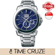 [Time Cruze] Seiko Premier Kinetic Perpetual 100M Stainless Steel Blue Dial Men Watch SNP161 SNP161P1 SNP161P