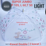 NISHIKAWA Kojong Payung, Kelambu Bayi JUMBO, 2 Kawat DOUBLE SUPER KUAT(Y7I9) Murah Anti Nyamuk Lipat