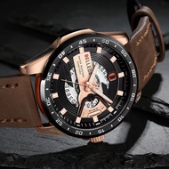 Jam Tangan Pria Belleda 9382 Tali Kulit Fashion Quartz Men Analog Watch Waterproof 30M
