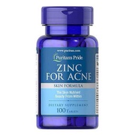kẽm giảm mụn Zinc For Acne Puritans Pride 100 viên
