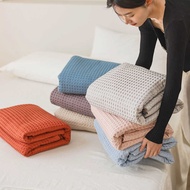 Cotton Waffle Cotton Blanket Gauze Blanket Pure Cotton Towel Quilt Air Conditioning Blanket Office L
