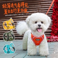 New Product Dog Chest Back Small Dog Breathable Pet Chest Strap Breathable Printed Dog Leash