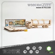 WOODEN CITY - Car Carrier Truck 木製機械模型 3D立體模型 DIY STEM 精美 益智玩具 波蘭製造 - MB016
