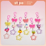 STIPA Gantungan Tas Mote Susun Mote Karakter Ganci Kunci Charm Souvenir Motor Cute Colorful Ribbon F