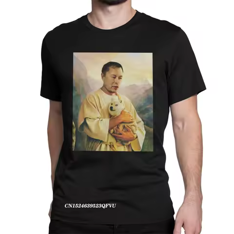 Men's T-Shirts Dogecoin To The Moon With Elon Musk Funny Tees Bitcoin Mining Cryptocurrency Hodl Top