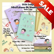 2026 Indigo Diary  Mindfulness B6 Weekly Diary  Date Type/2026 Korean Planner Diary /2026 Planner/ 2