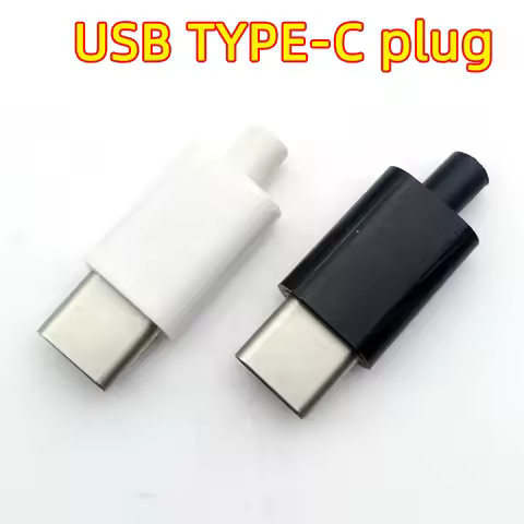 USB 3.1 Type c Male Plug Welding USB-C adapter jack 2A/3A/5A large current Connector With case Data 