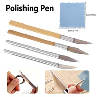 Agate Knife Burnisher Tool Kit: Includes 10 Polishing Cloths for Silver, Goldd, Jewelry Making & Cla