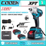 COOEK DTW285 Cordless Impact Wrench Driver Sockets Fast Charger 520N.m Max Torque 10.0Ah Li-ion Batt