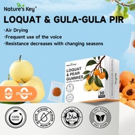 Nature's Key Loquat Pear Gummies Soothing Throat Relief with Natural Fruit Extracts No Sugar Added