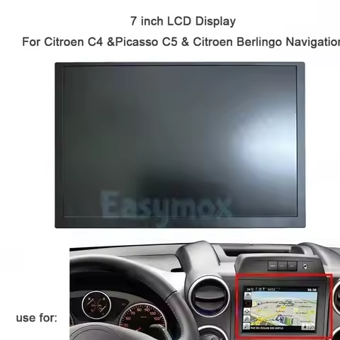 7 Inch LCD Display for Citroen Berlingo III (B9) Peugeot Partner/Tepee 2015 2016 2017 2018 Radio nav