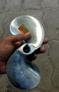 baling perahu daun 2 nomer 9pk as3/4(19mm) kkk mesin disel balap ketinting nelayan kipas propeler al