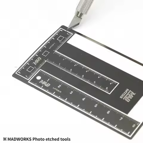 MADWORKS MT03 Photo-Etched Straightedge Ruler (T/L Type) - Model Craft & Modeling Hobby DIY Tools
