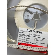 smd Resistor (Pack Of 100) RESISTANCE: 4K7 WATTAGE: 1116W SIZE:0603 PART NO:0603WGJ0472T5E 5%