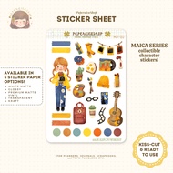 Cute Art Girl Sticker, Artist Stickers, Art Hoe Stickers, Art Stickers | MCD032 | PaperaicaShop