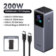 【TISI 】UGREEN 130W 20000mAh Large Capacity พาวเวอร์แบงค์ ค์ชาร์จเร็วPowerbank พกพา Type C พาวเวอรแบง