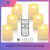 Candle Light Rechargeable Timer LED Tea Light Flameless Remote Control for Wedding Room Garden Holid