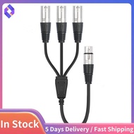XLR Female to 3 Male Y Splitter Cable Xlr Y Splitter Cable for Mixer Microphone
