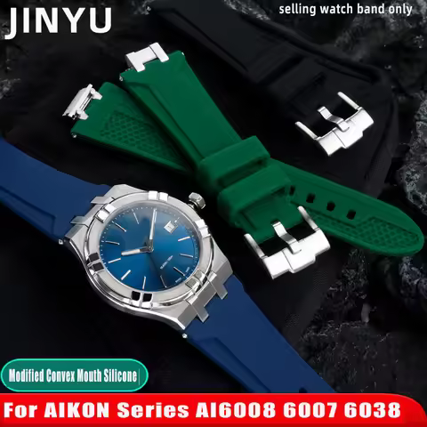 For Maurice Lacroix AIKON modified watchBand accessories AI6008 AI6007 AI 6038 waterproof silicone w