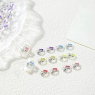 AC.1715 Thai Shop Pack Of 5 Pieces Mixed Colors Kitty Nail Resin