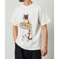 100% Cotton go slow caravan Gyoza Cat Dumpling Cat Print Short Sleeve T-Shirt Male 2026