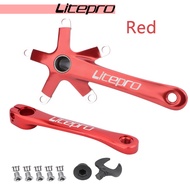 LP Litepro Tay Quay Xe Đạp Gấp Bộ Tay Quay Rỗng Bằng Hợp Kim Nhôm 45/47/53/56/58T 130BCD Tay Quay BM